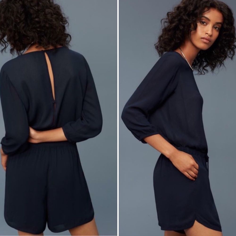 Aritzia Babaton Keagan Romper  Cream - Picture 4 of 15